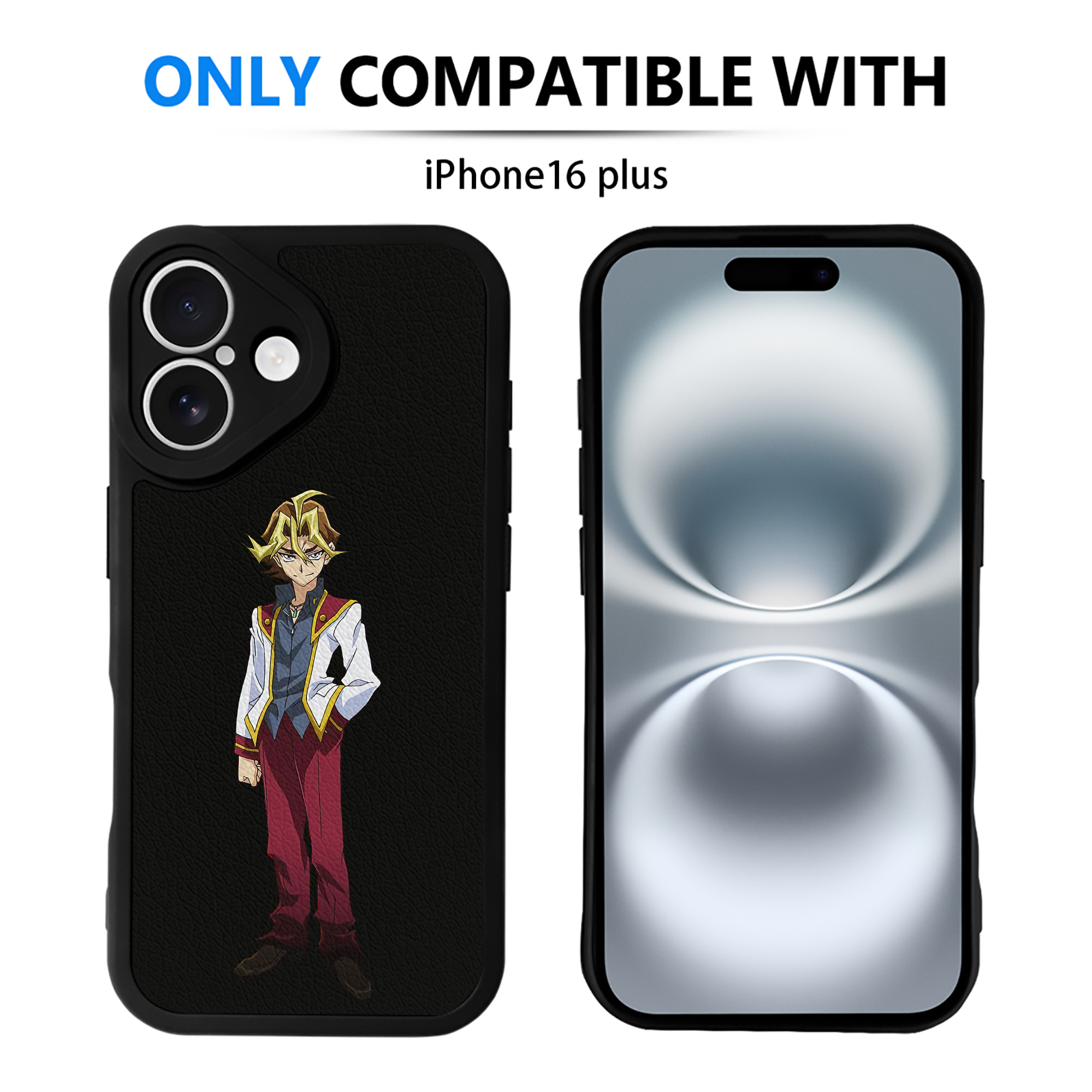 遊☆戯☆王 Yu-Gi-Oh! 【iPhone 16シリーズ対応】シリコンスマホケース（レザー調） 材質：シリコン